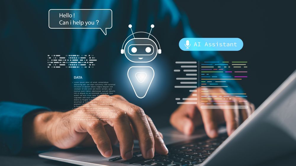 decorative image depicting AI assisted software development